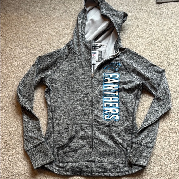 NFL Team Apparel Carolina Panthers Zip-Up Hoodie - Picture 1 of 4
